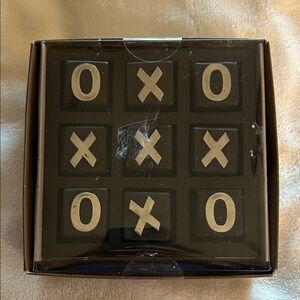 Pier 1 Black and Tan Tic-Tac-Toe Set